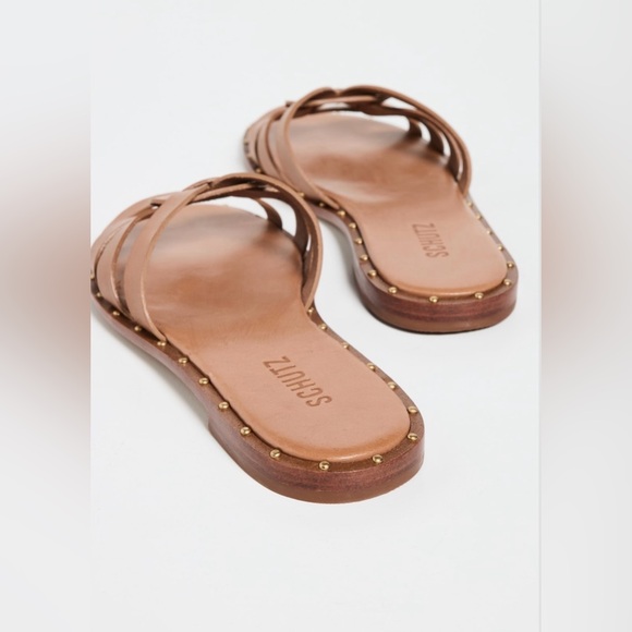 Schutz Women's Brown Leather Phoenix Sandal Size 8.5 - Picture 3 of 15